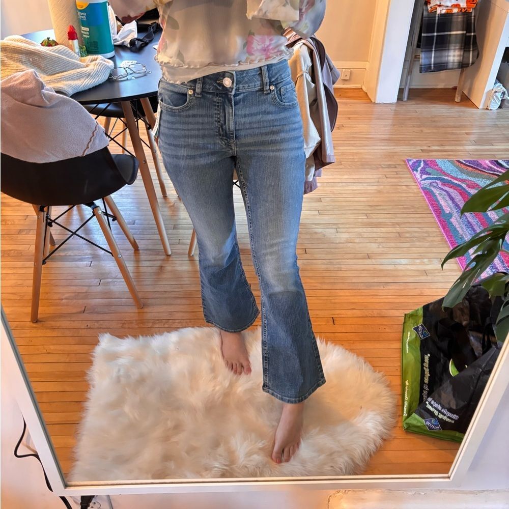 Maurices Mid Rise XShort Flare Jeans